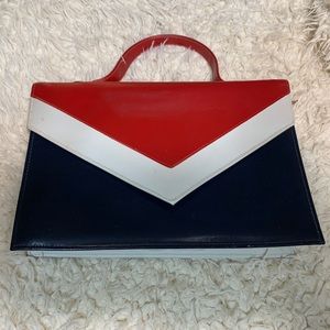 Mod 1960s Red, White, and Blue Handbag